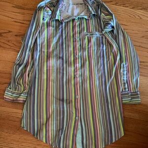 Victoria's Secret Multicolor Striped Pajama Nightgown